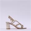 Una Healy Dilemma Strappy Block Heel - Gold Sparkle